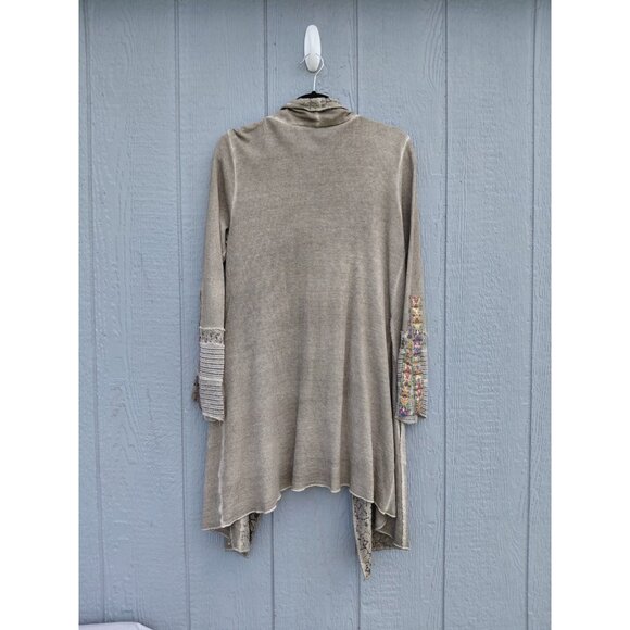 Soft Surroundings Cadence Topper Waterfall Cardigan Sm Floral Lace Embroidered - Picture 2 of 9